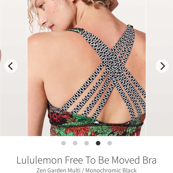 lululemon athletica Other - Lululemon free to be moved bra black floral multi